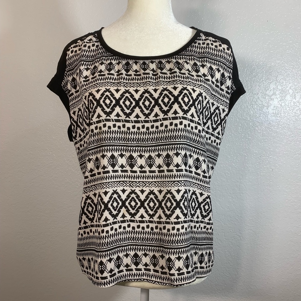 Black and White Rewind Blouse from Macy’s